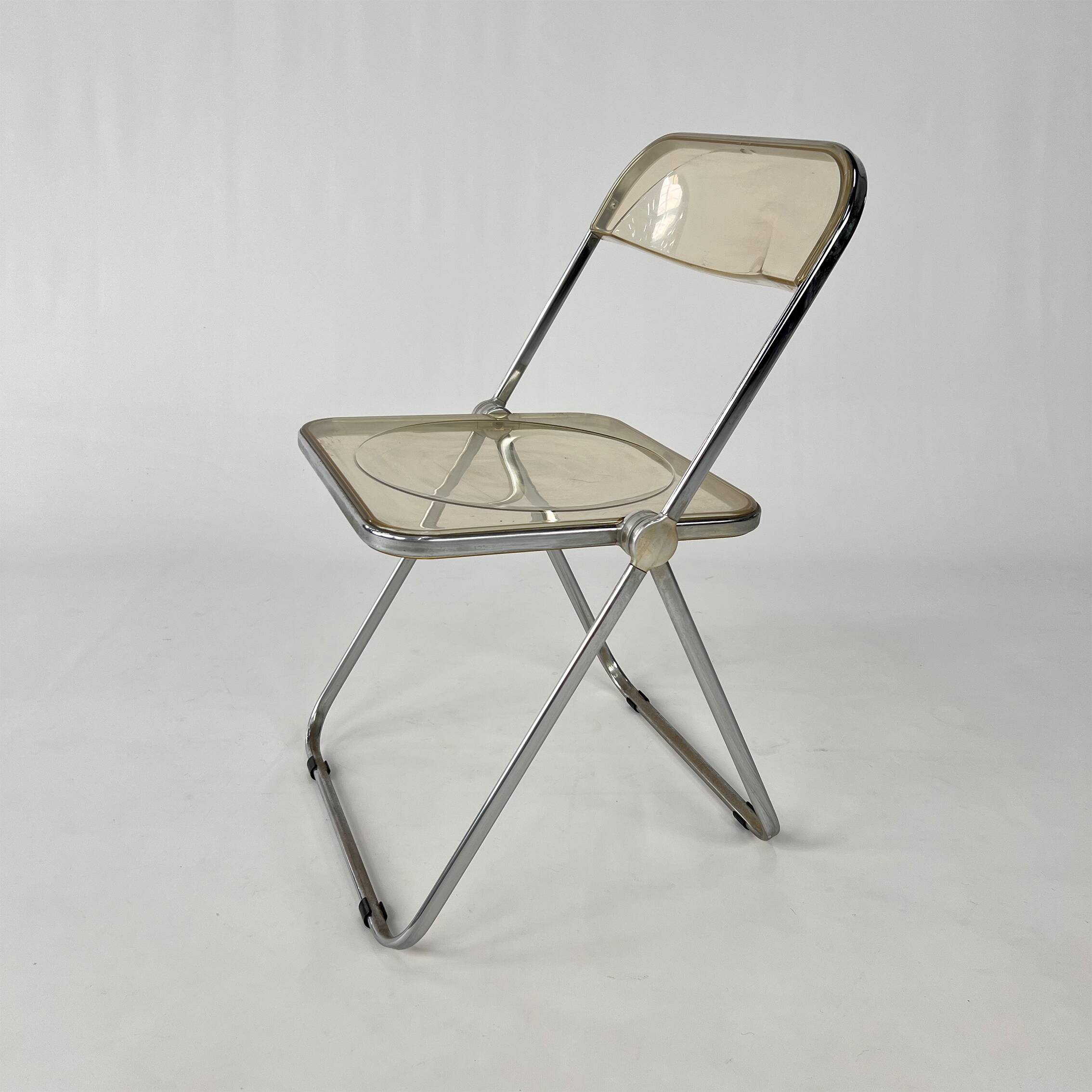 Vintage folding chair Plia by Giancarlo Piretti for Castelli, 1970