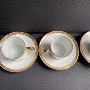 4 Moka Cups and their saucer – Limoges Porcelain
