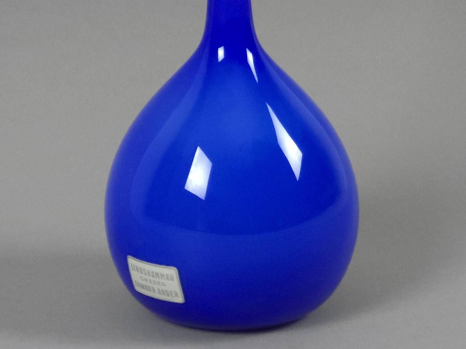 Vintage 1960s Swedish Sommerso Glass Vase By Lindshammar.