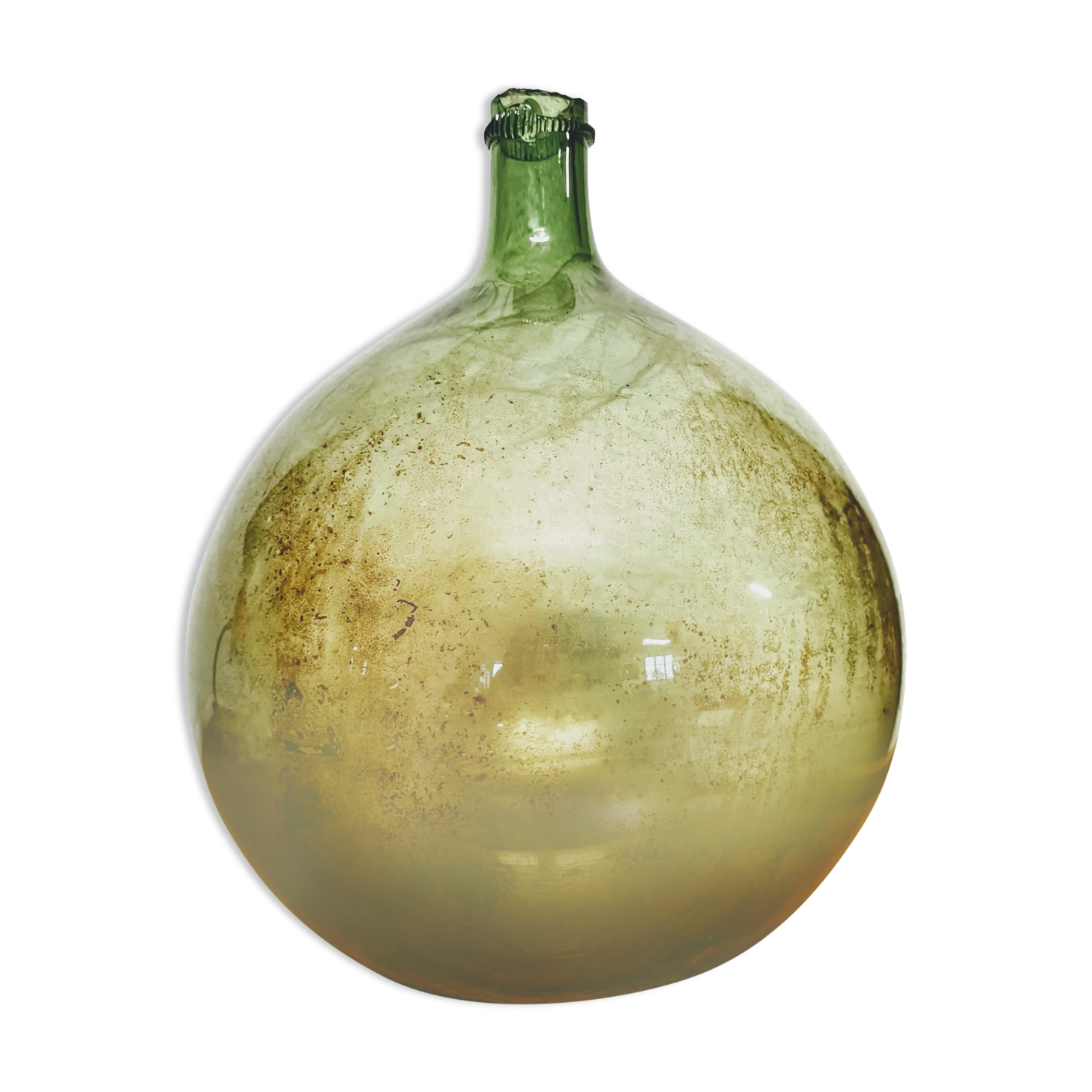 Dame jeanne ronde en verre soufflé 10 litres