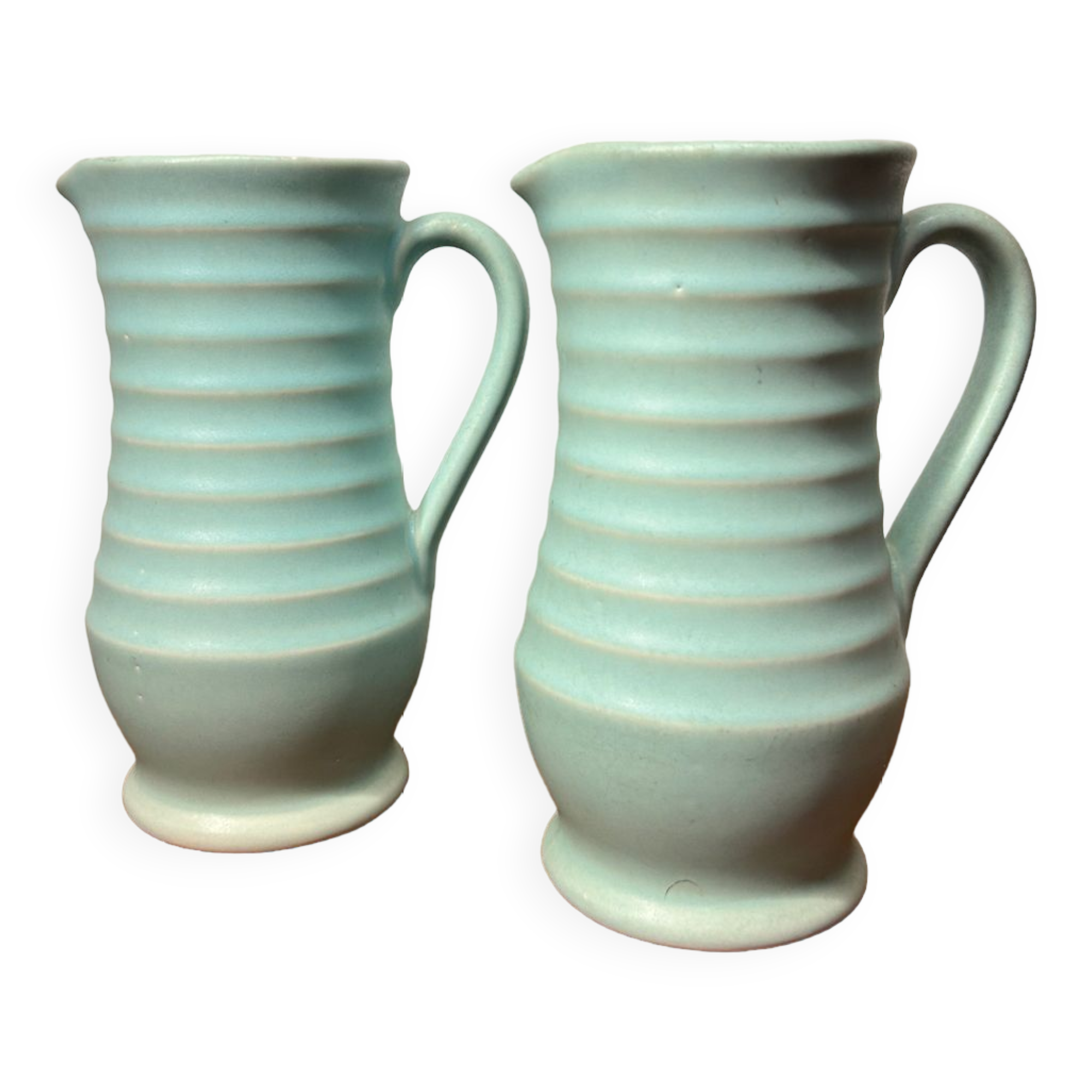 Pair of Langley ceramic pitchers