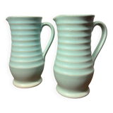 Pair of Langley ceramic pitchers