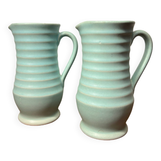 Pair of Langley ceramic pitchers