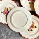 10 hand-painted Longchamp dessert plates, service "Agen" 1950s'