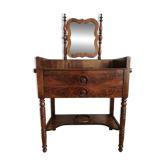 Vintage dressing table set: natural wood 80L x 39D