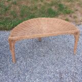 Rattan armchair and rattan coffee table from the 70s