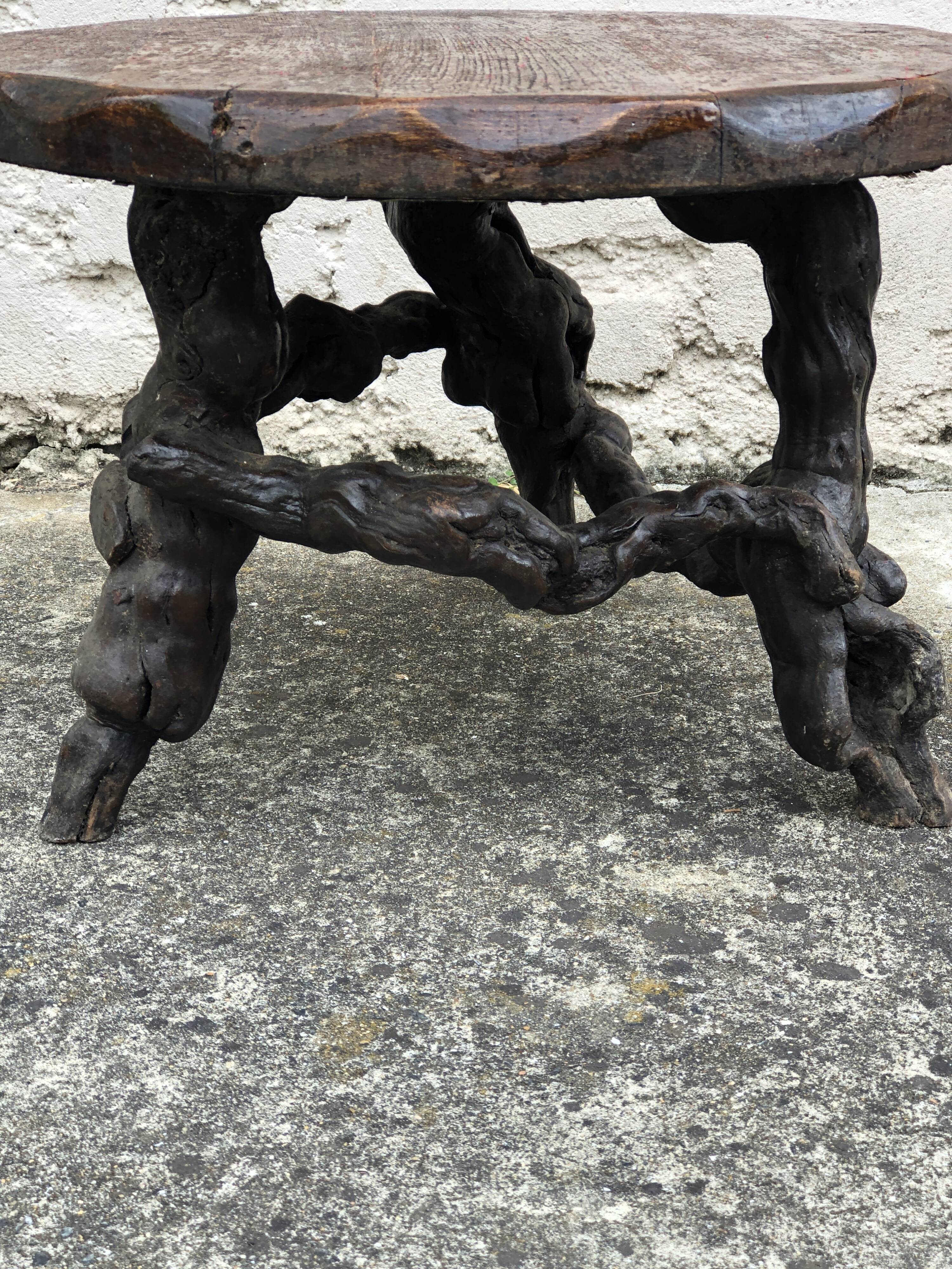 Raw wood coffee table