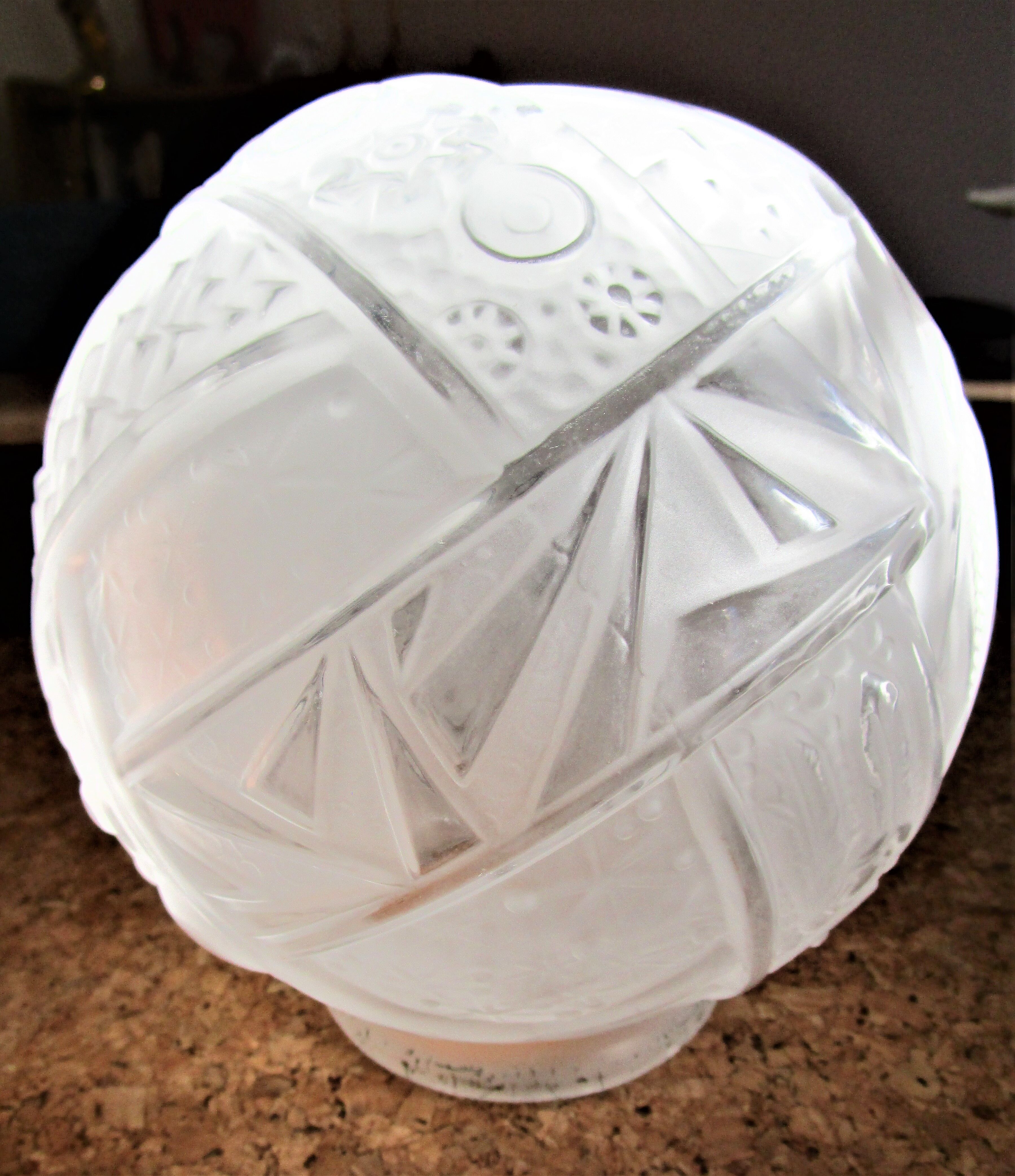 Globe glass ball Muller Brothers Art Deco 30s