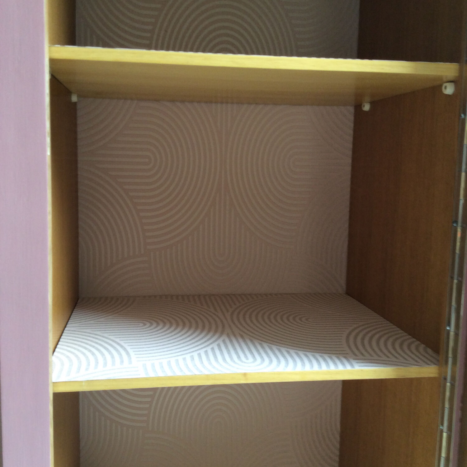 Vintage children's wardrobe wood and wicker