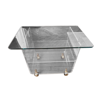 70's plexi coffee table