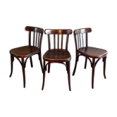 Suite 3 curved wooden bistro chairs