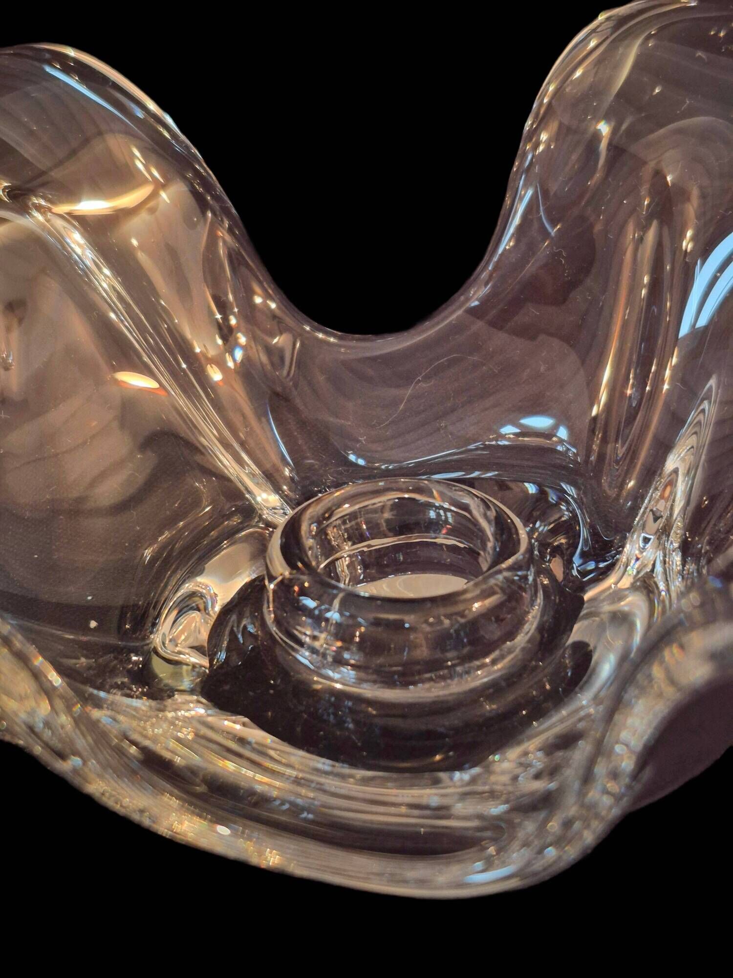 Crystal candlestick from Bayel, flower petal shape A559