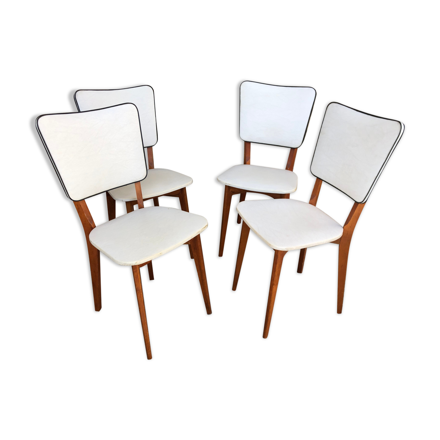 Lot de 4 chaises skai