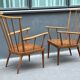 Pair of vintage baumann armchairs