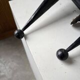 Black metal brutalist wall lights