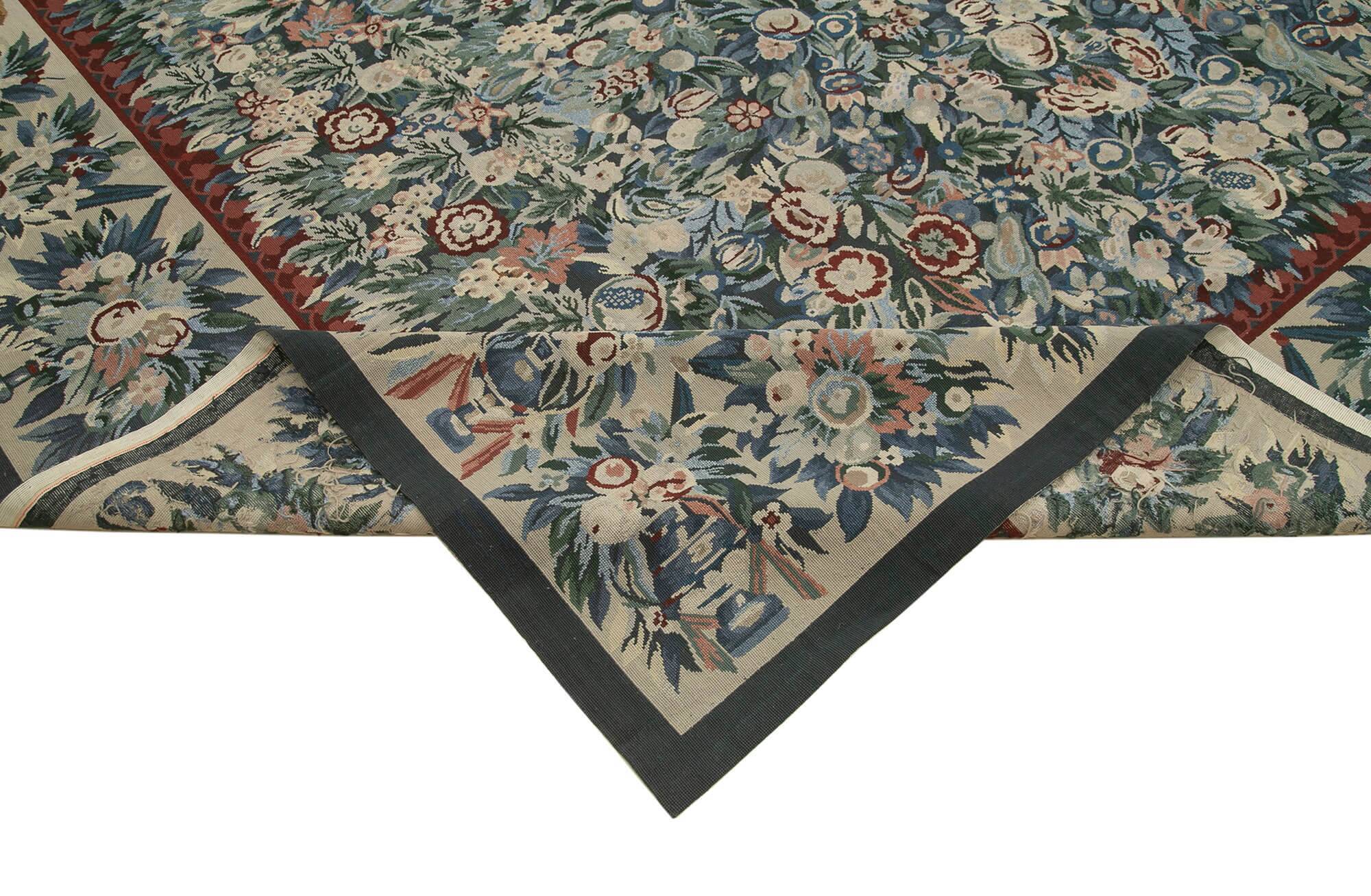 Handmade Vintage Flatweave Needlepoint Kilim 363 cm x 446 cm