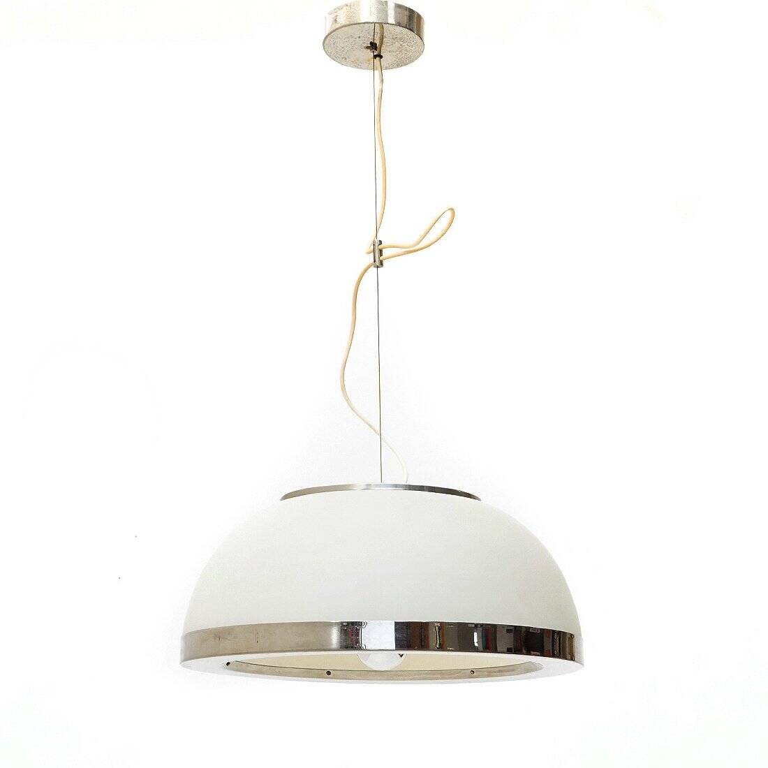 Opaline glass suspension by Pia Guidetti Crippa for Lumi, 1970s.