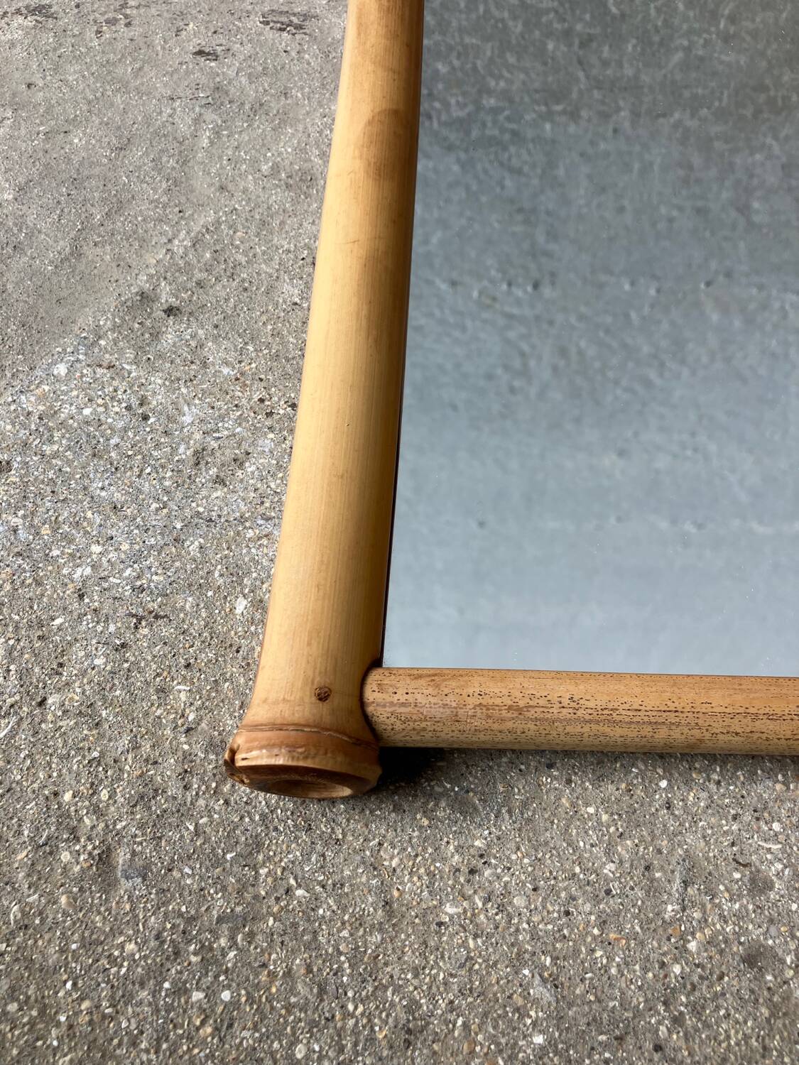 Vintage bamboo mirror 1960s