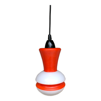 Vintage opal pendant lamp, 70s