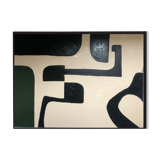 Abstract painting geometric shapes 100x81cm contemporary