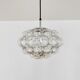 Large Mid Century Modern bubble pendant lamp by Helena Tynell for Glashütte Limburg