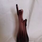 Purple or plum glass vase