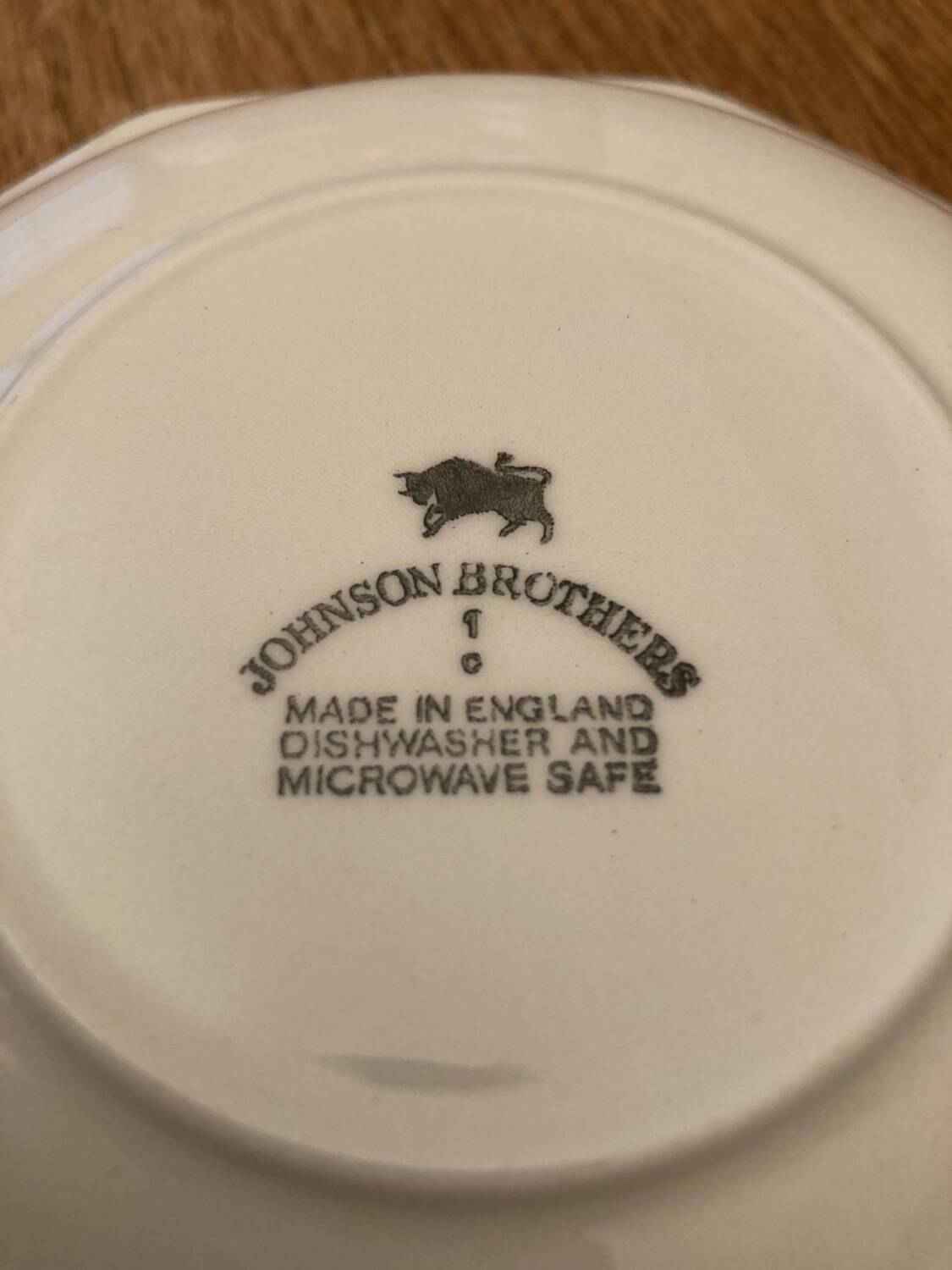 Vintage Johnson Brothers Octagonal White Teacup and Saucer Made in England