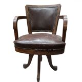 American leather office chair, 1920s
