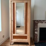 Vintage raw wood cabinet