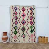 Handmade wool Berber rug 176 X 120 CM