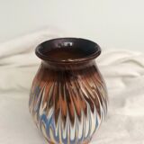 Vintage ceramic vase flamboyant pattern