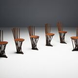 Industrial Wabi Sabi Primitive Chairs, France, 1950s