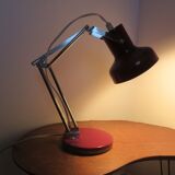 Articulated lamp in chromed metal and lacquered metal 60s 70s
