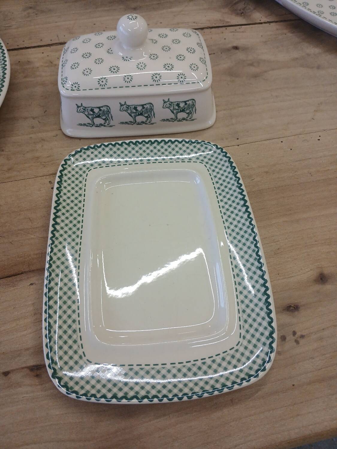 Set of dishes, salad bowl, butter dish Geneviève Lethu