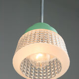 Small Mid-century Turquoise Glass Ceiling Lamp, 60s