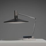 Metal, chrome and marble table lamp by Georges Frydman for EFA, France 1960s