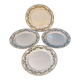 Set of 4 antique flat plates in half-porcelain from Badonviller