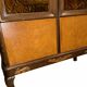 Art Deco display cabinet in oak with amber glass panels – 1930s