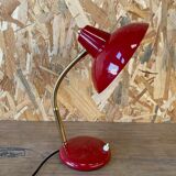 Vintage burgundy red table lamp - 1950s