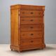 Commode ancienne Umbertino en noyer 5 tiroirs XX Century