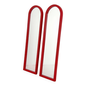 Paire de miroirs rouges