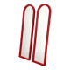 Pair of red mirrors by Anna Castelli Ferrieri for Kartell 1980