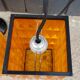 Set of 3 suspensions from the 70s in orange plastic diamond tips
