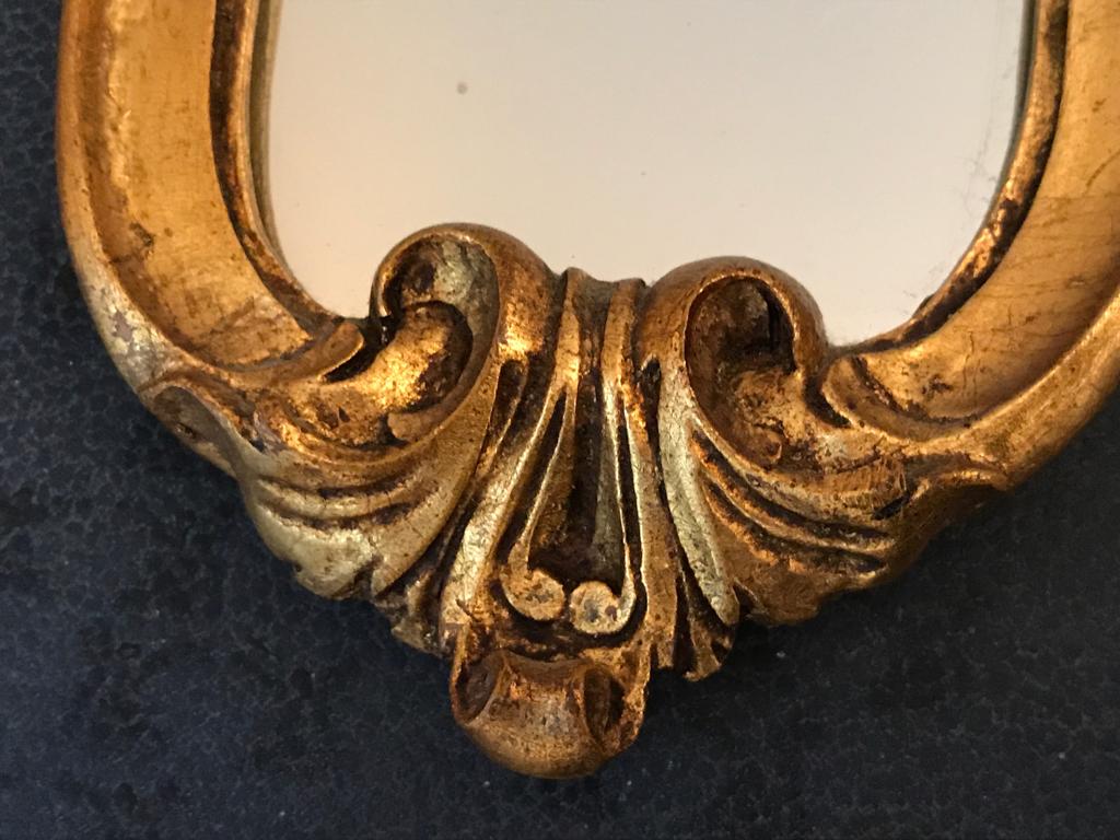 Golden mirror 19x34cm