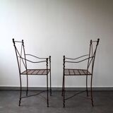 Wrought iron armchairs, Provençal style