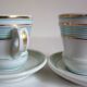 8 tasses brulot en porcelaine épaisse, fin XIXème