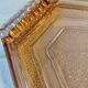 Plat en verre moulé rose