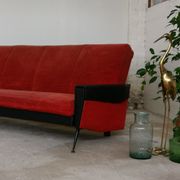 Convertible bench daybed rockabilly red and blakc 50-60s