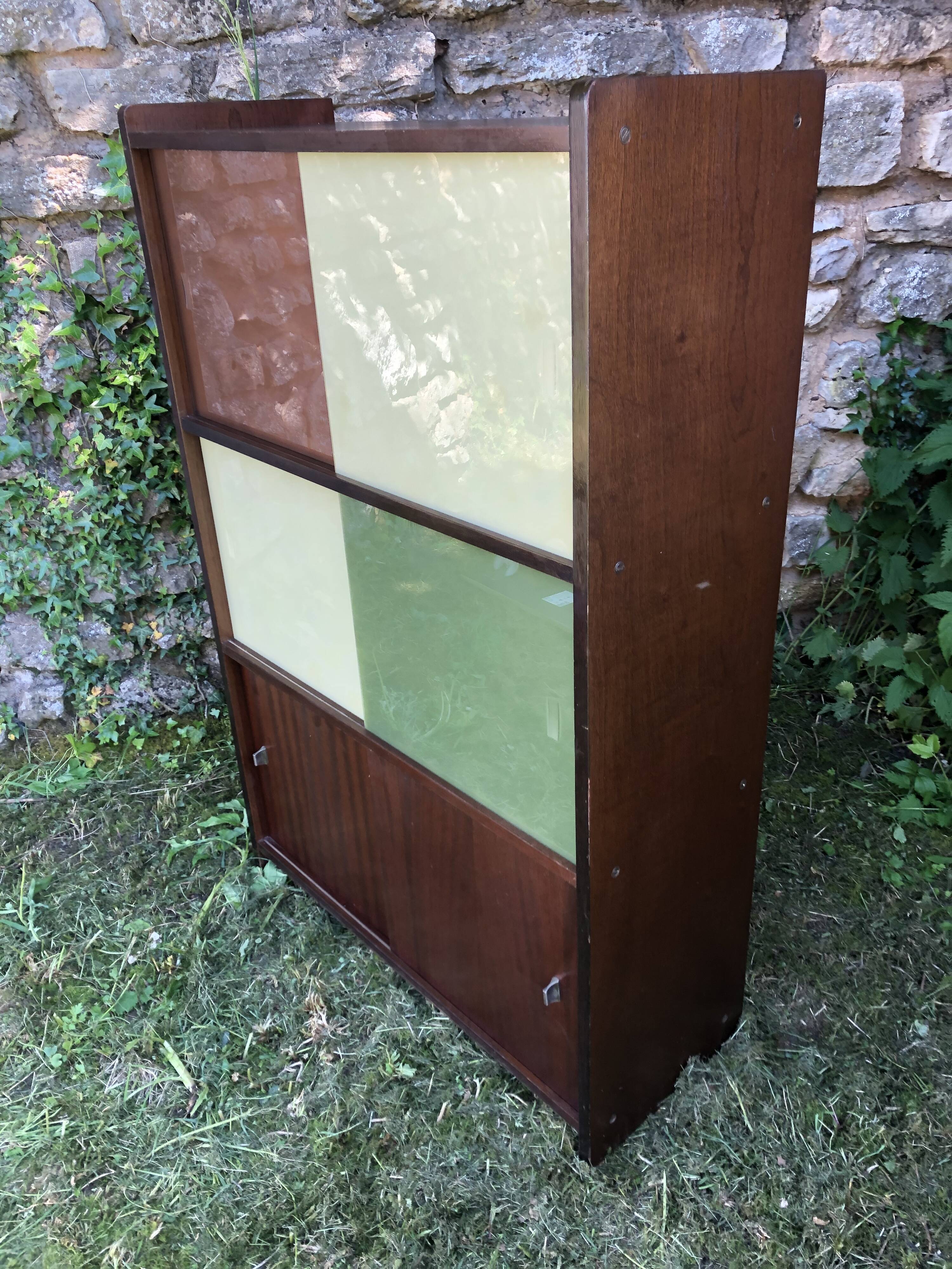 Furniture style Oscar storage showcase vintage library 70s