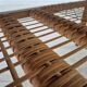1970s, Scandinavian coffee table, original condition, teak wood, rattan.